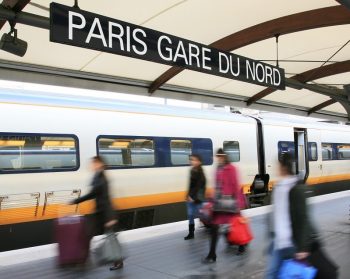 Paris North Station, Gare du Nord, France. Serve about 190 million per year, the busiest railway station in Europe.