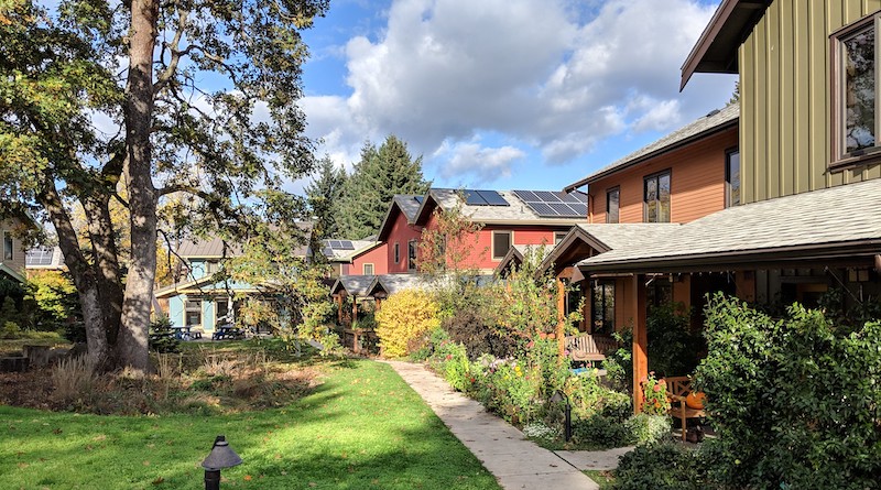 A court-style cottage cluster in Oregon. Courtesy of Sightline Institute