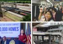 Conceptual design of North Brunswick Station (top left); Gov. Hochul calls for homes to be built near train stations (bottom left); Cities put women at the heart of their transport strategies (top right); Titiwangsa Terminal to be public transport hub (bottom right)