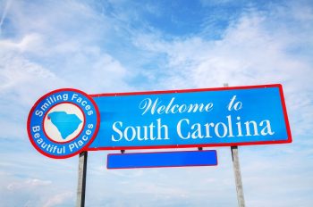 Welcome to South Carolina sign at he state border