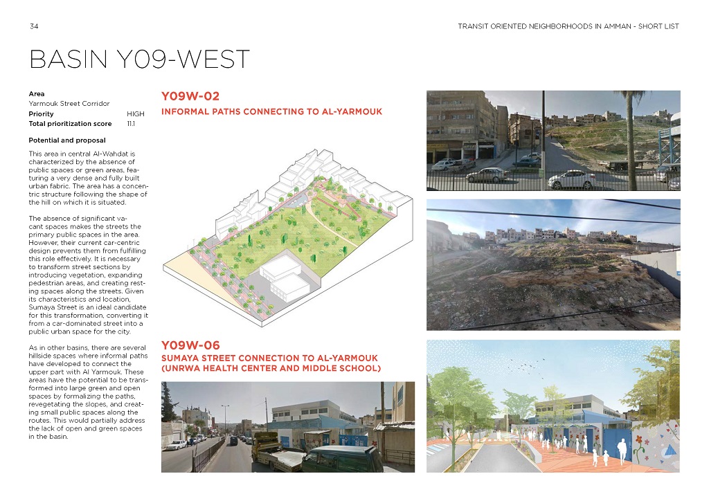 Basin Y09-West proposal from the Transit-Oriented Neighborhoods in Amman, Jordan