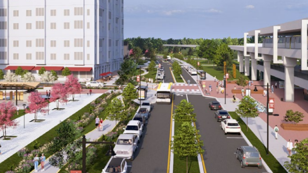 Rendering of a Transit-Oriented Development