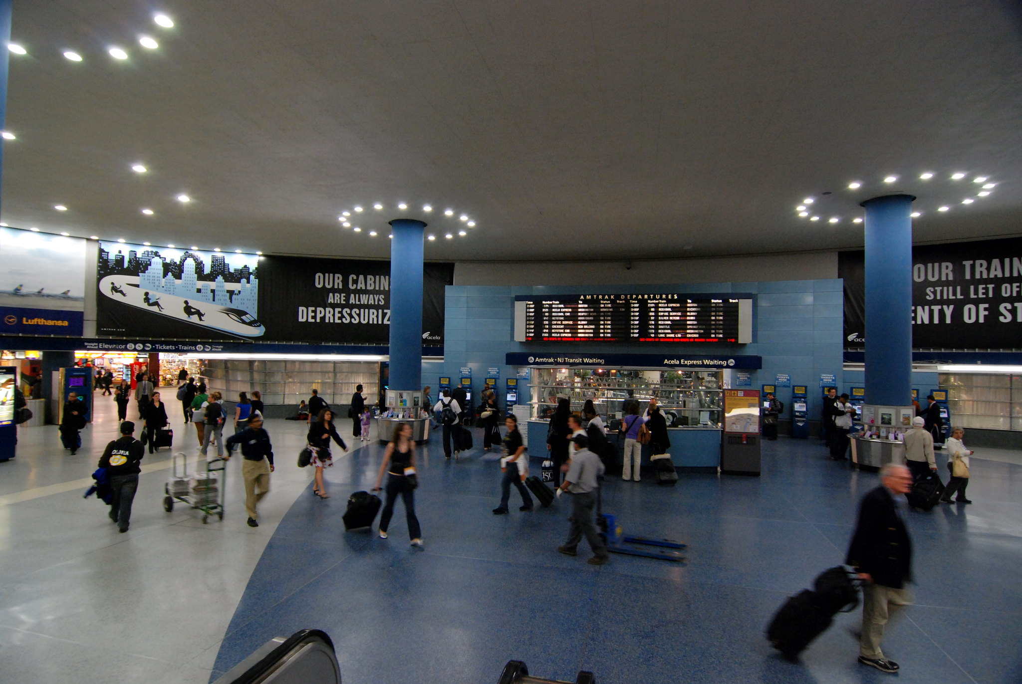 The lobby of Penn Station in NYC, ca. 2009