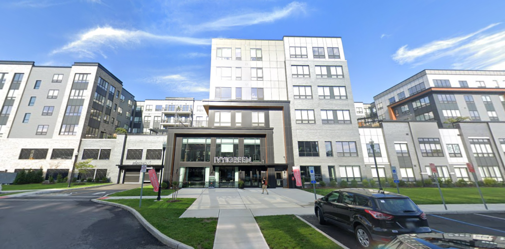 The Ivy and Green development as seen from the front.