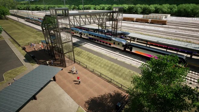Rendering of the approved North Brunswick Train Station design.