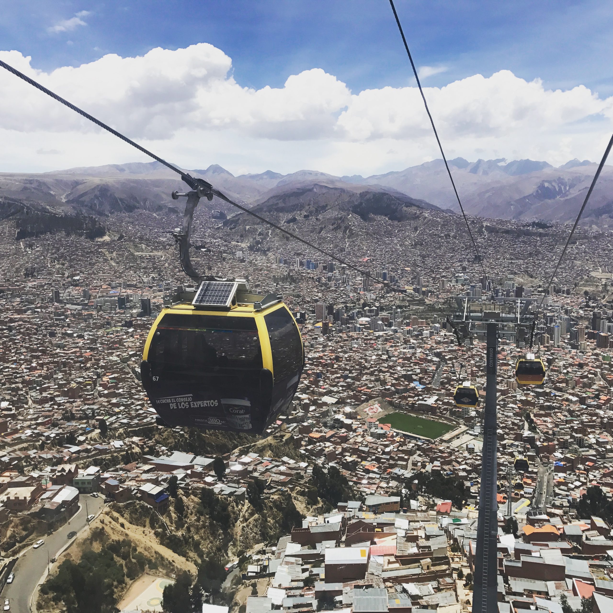 Cable Car in La Paz, Bolivia.