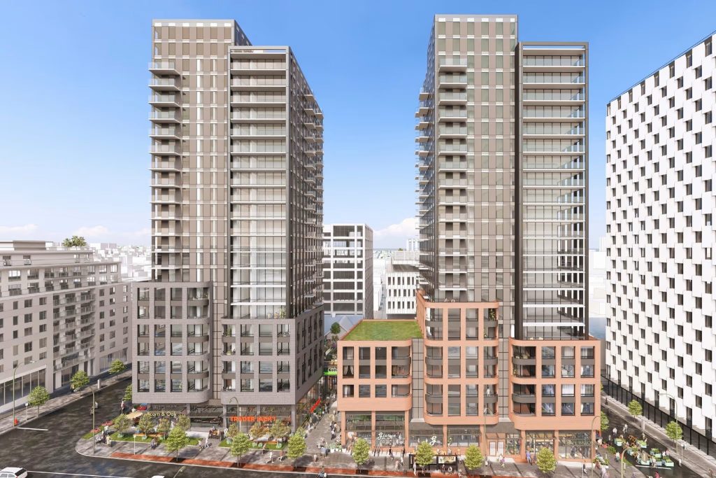 Rendering of the redevelopment in Vancouver, Canada. 