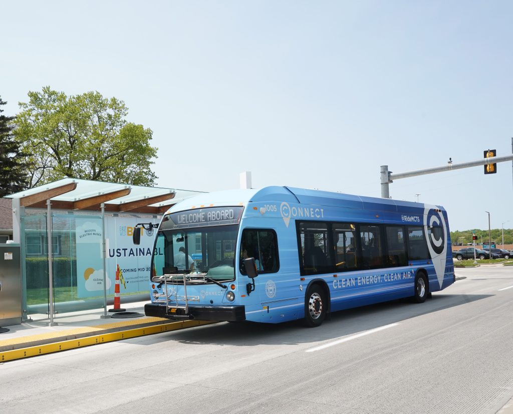 A Connect BRT bus from the Milwaukee County Transit System.