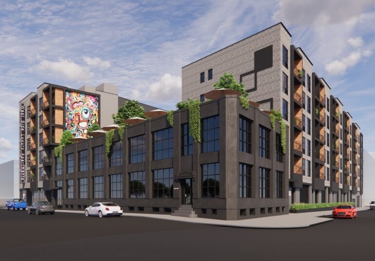 Rendering of the 301 West Side Avenue development.