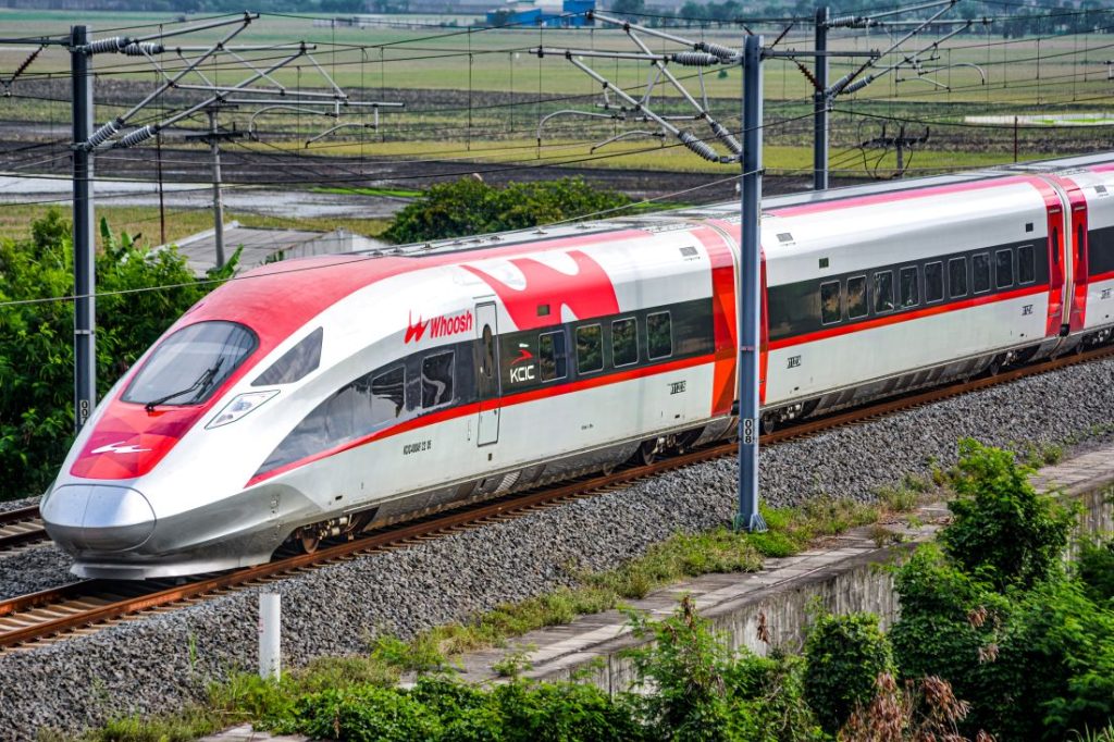 High-Speed rail in Indonesia, constructed by a Chinese company.