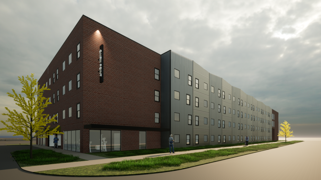 Rendering of the Cairn Point Cameron Apartments in Austin.