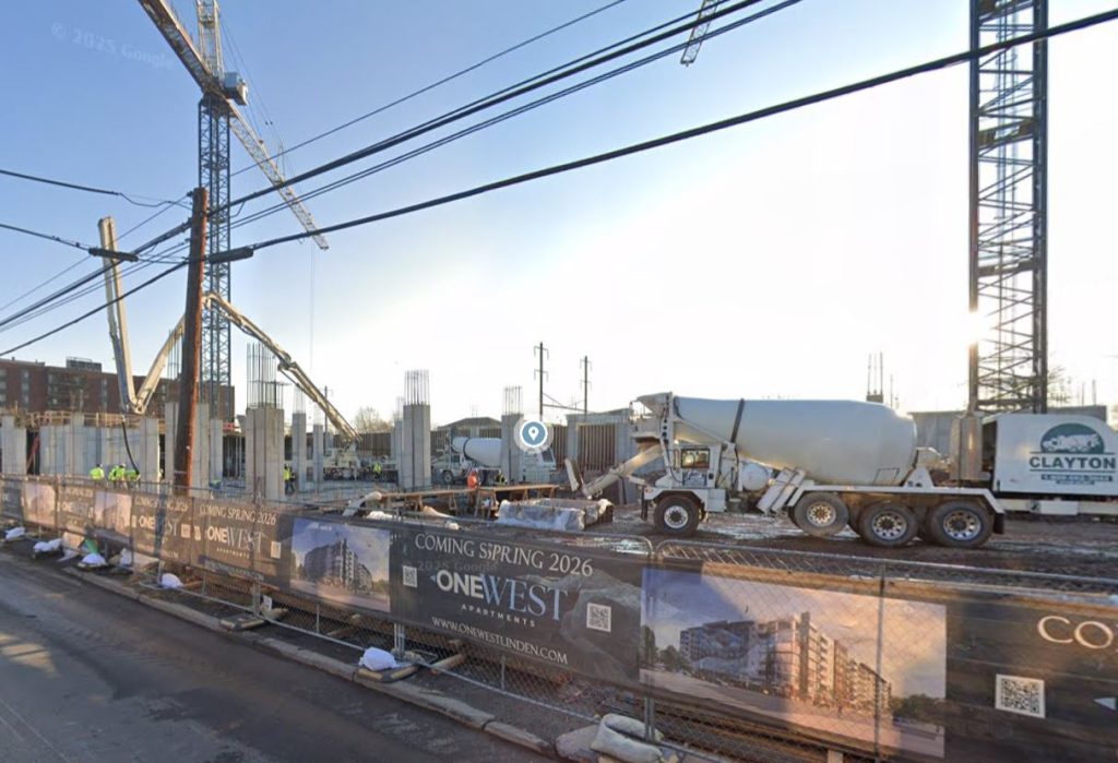 OneWest under construction in Linden, December 2024.