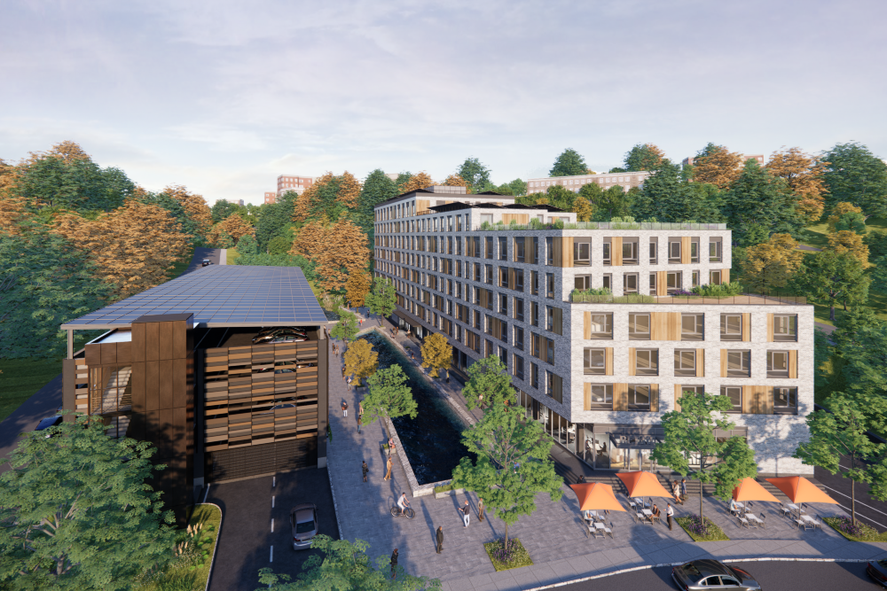 Rendering of Station Plaza.