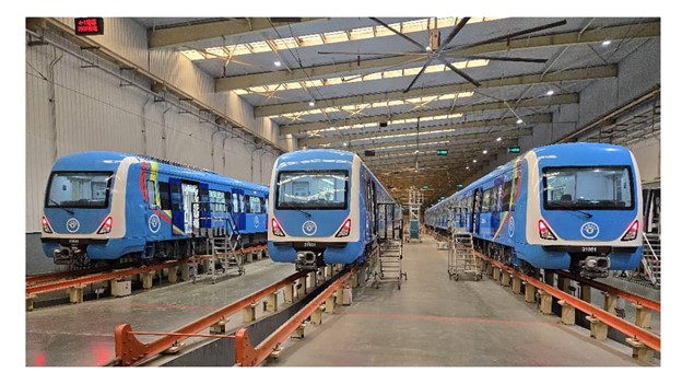 New light rail trains in Lagos, Nigeria.
