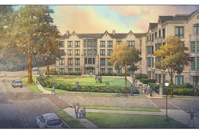 Rendering of the Princeton Theological Seminary site development.