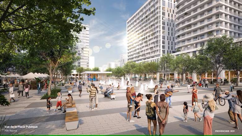 Rendering of the redeveloped Place Versailles.