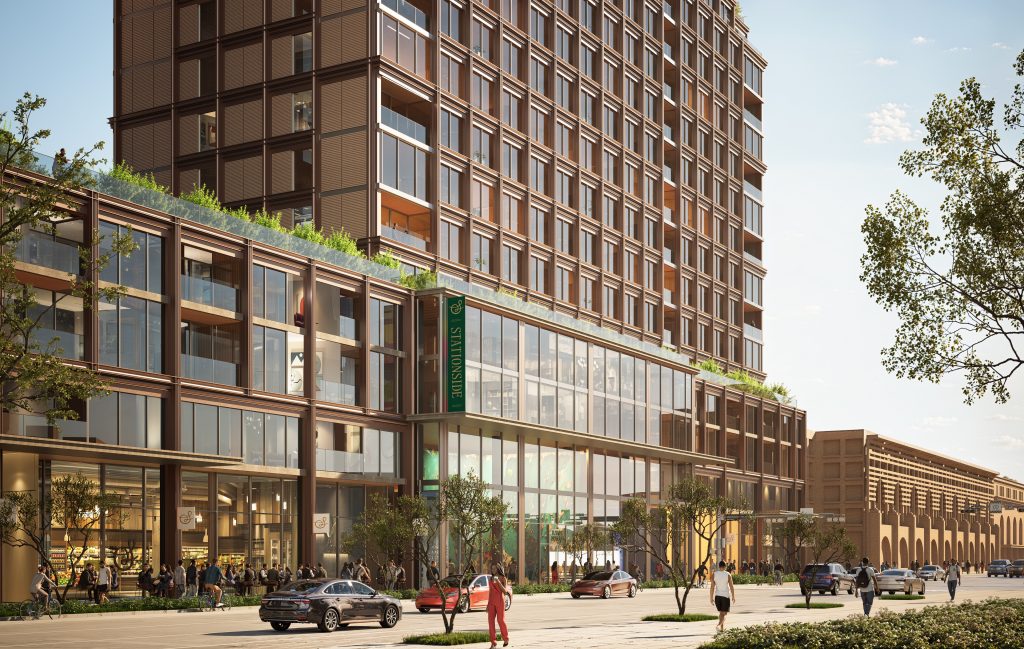 Rendering of the planned development.