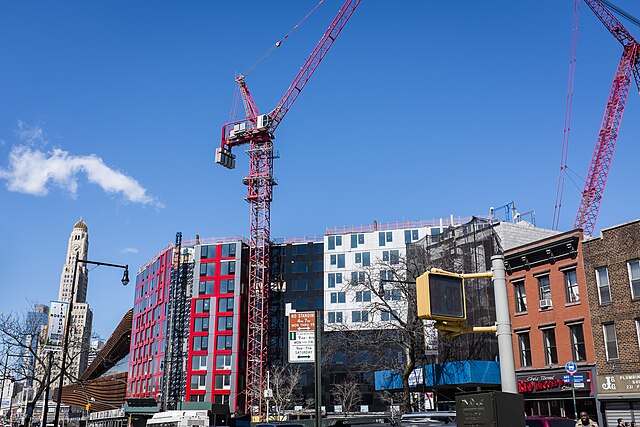 Affordable housing construction in Prospect Heights.