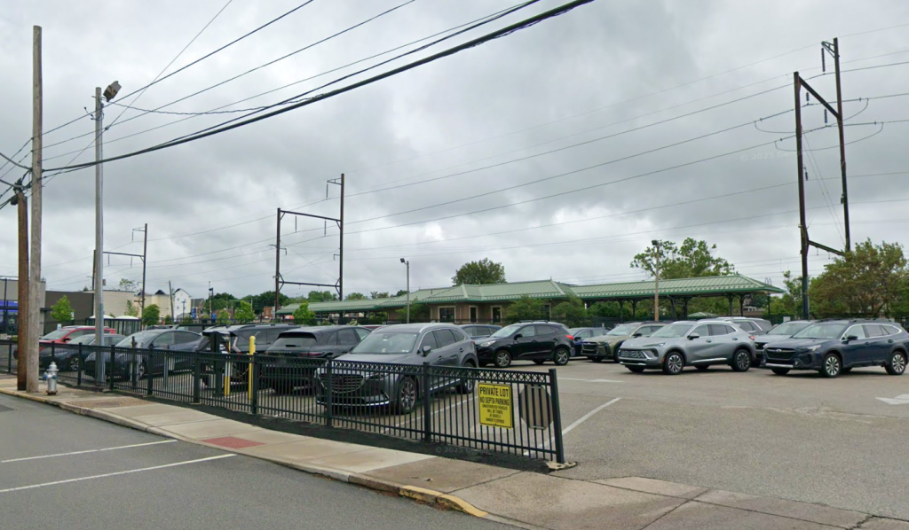 The parking lot at 35 W Butler Pike SEPTA officials are seeking to develop. Google Street View