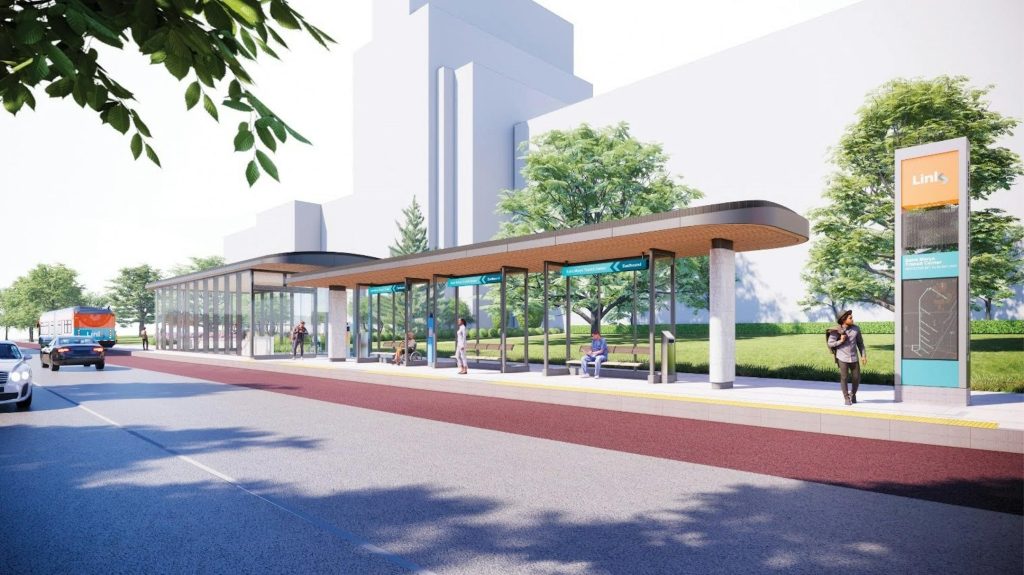 Rendering of one of the planned stations.