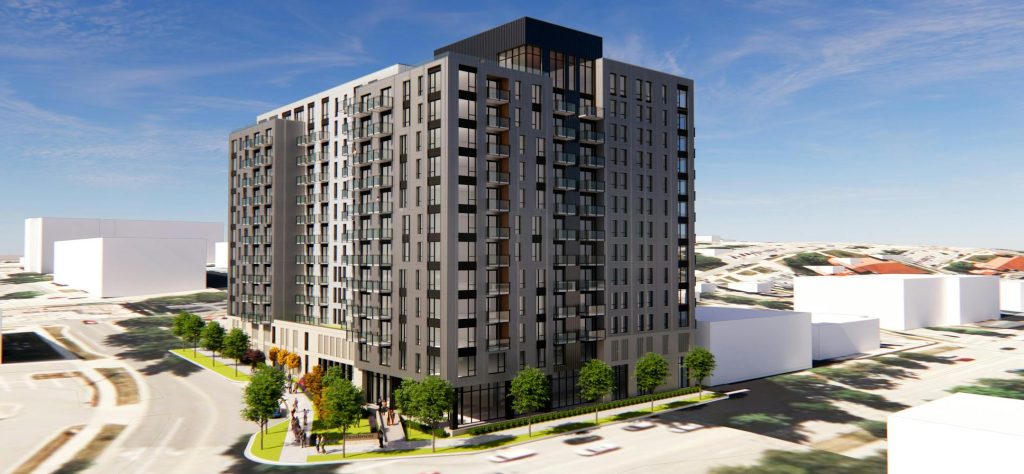 Rendering of the CityWalk apartment complex