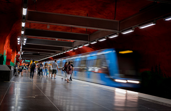 A metro station in Stockholm