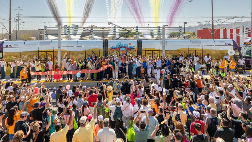 Celebration of Light Rail Opening.