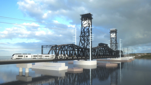 Rendering of the new Raritan River Bridge.