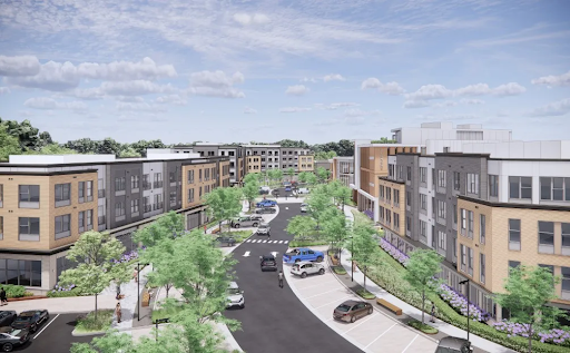 Rendering of a recently approved multi-family housing development in West Hartford, CT. Courtesy of Town of West Hartford.