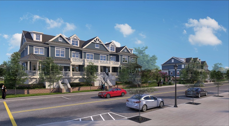 Rendering of the luxury townhouses.