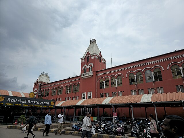 Chennai Central Rail Station.