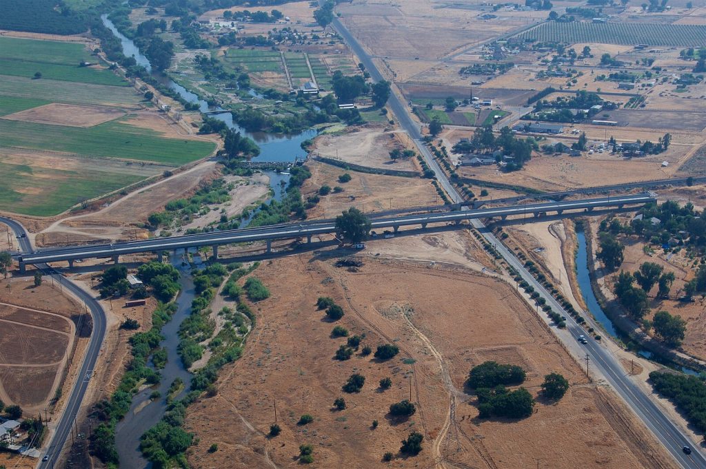Aerial view of the construction of California high-speed rail. Courtesy of California High-Speed Rail Authority 