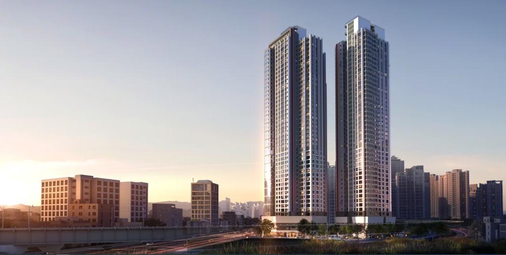 Rendering of Gaya Station Lotte Castle Skyel