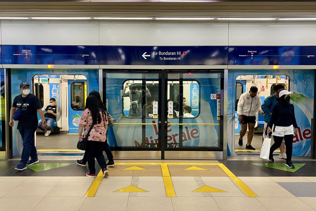 MRT train in Dukuh Atas Station
