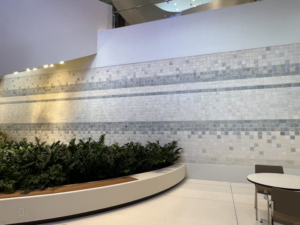 Wall featuring the 4,600 tiles