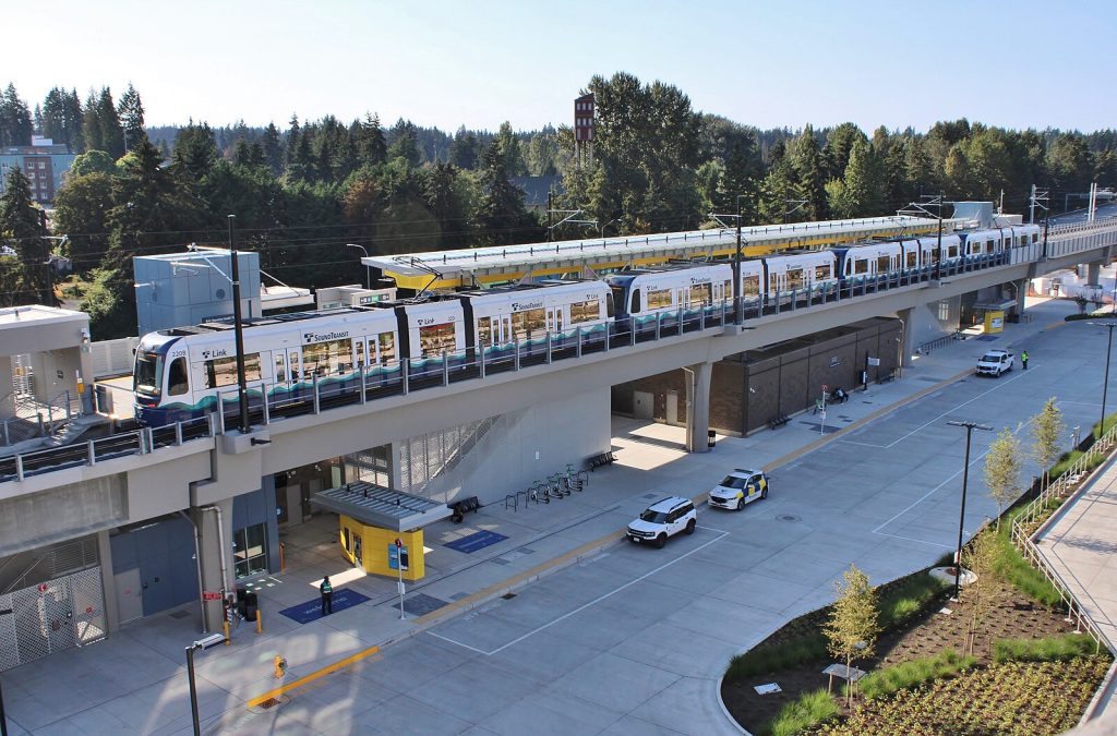 Light rail station in Shoreline WA