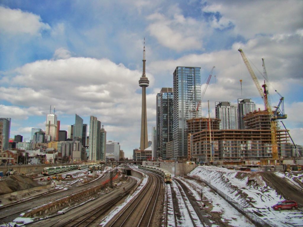 Toronto Skyline with railyard