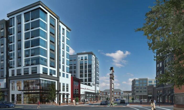 Rendering of the Crossings at Brick Church Station.