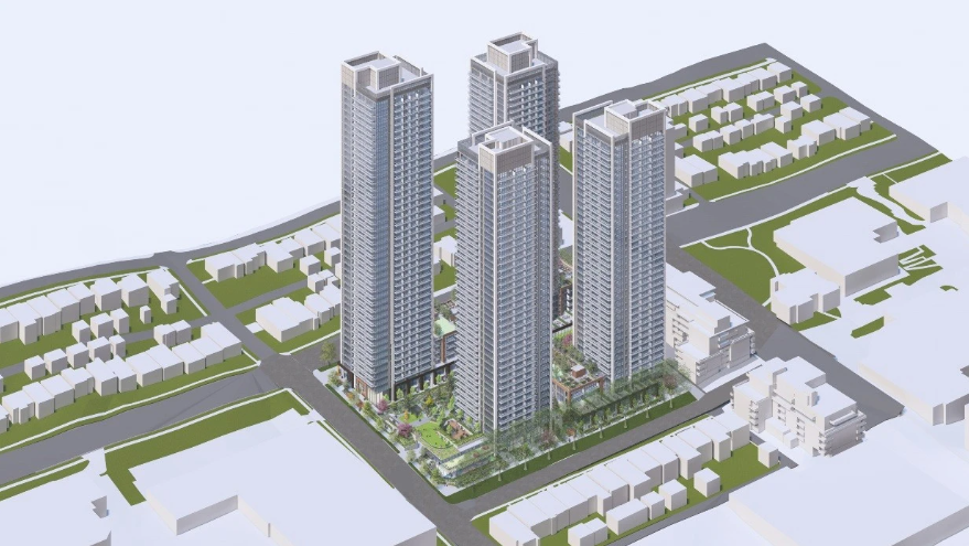 Rendering of the proposed development.