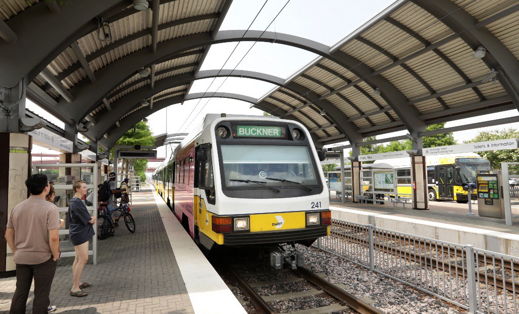DART light rail train.