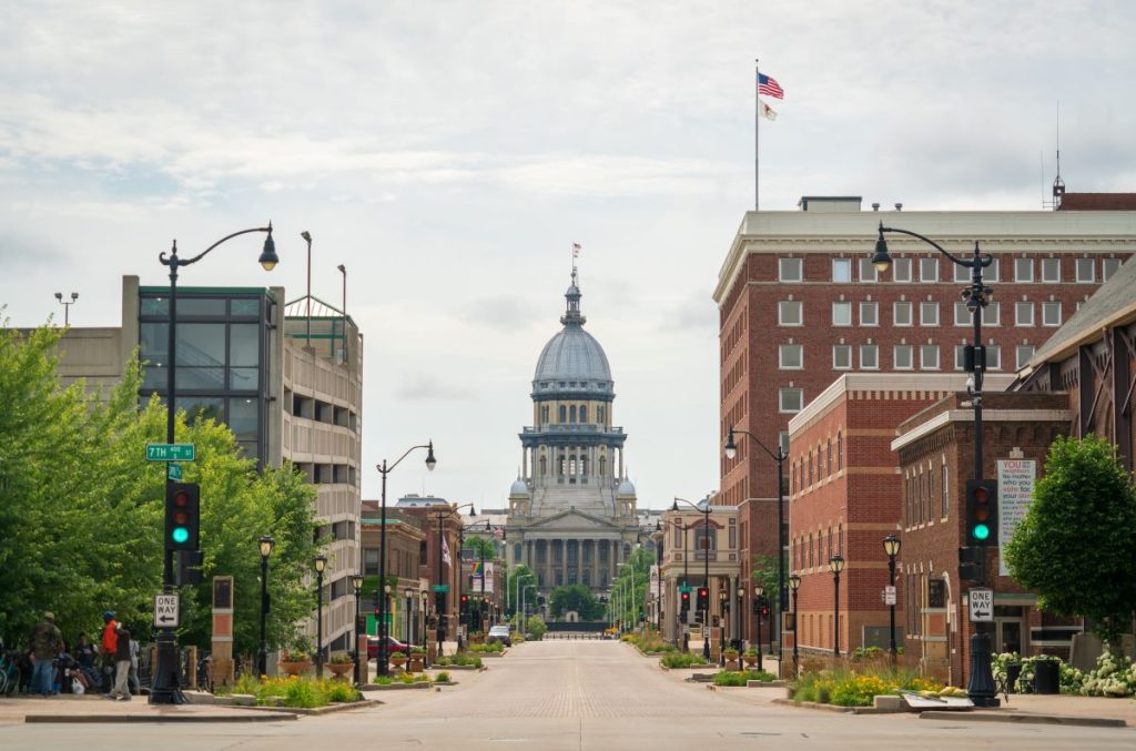 Illinois State Capital Building in Springfield. 