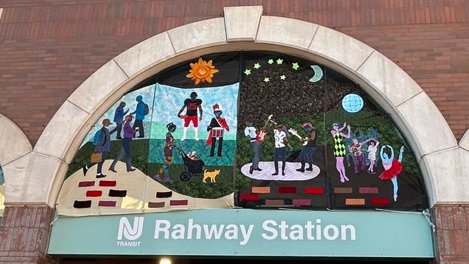 Arriving Home at the Rahway Station, the latest installation in their Transitional Art Project