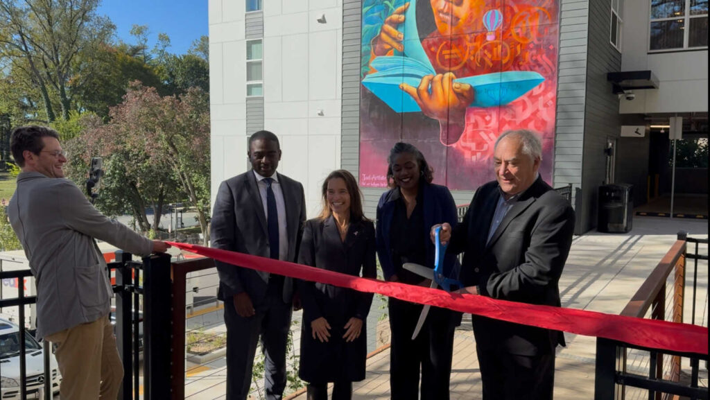 Montgomery County officials celebrating the opening. Courtesy of the County of Montgomery, MD