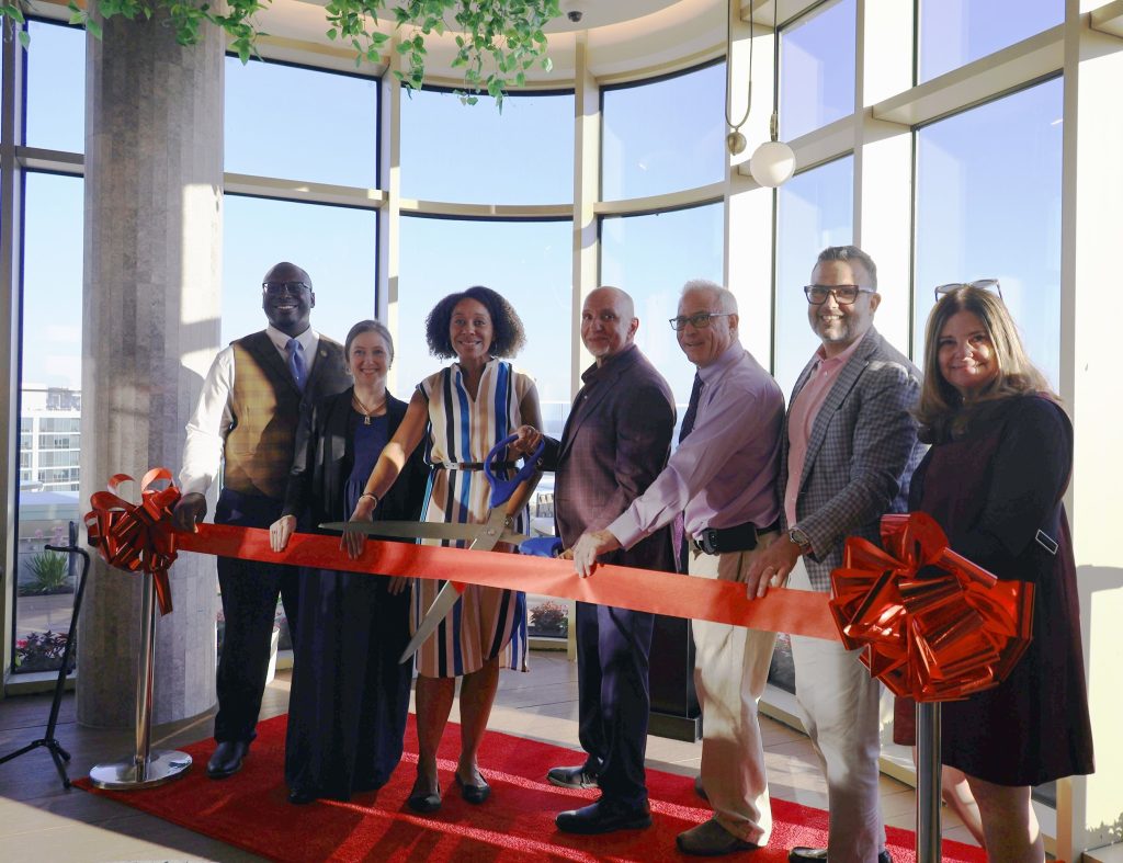 New Rochelle municipal officials celebrate the completion of The Alary. 