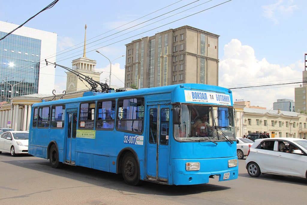 Trolleybus in Ulaanbaatar.