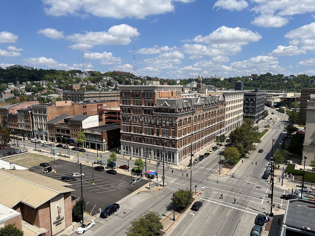 The historic Alms and Doepke Building.