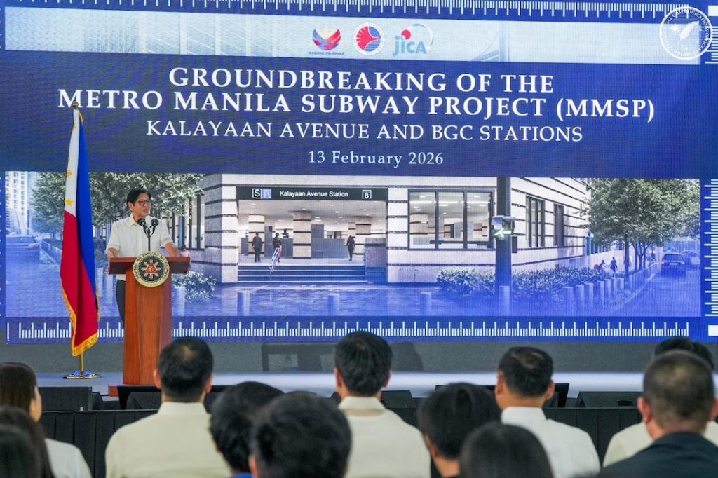 President Ferdinand Marcos Jr. at the groundbreaking ceremony.