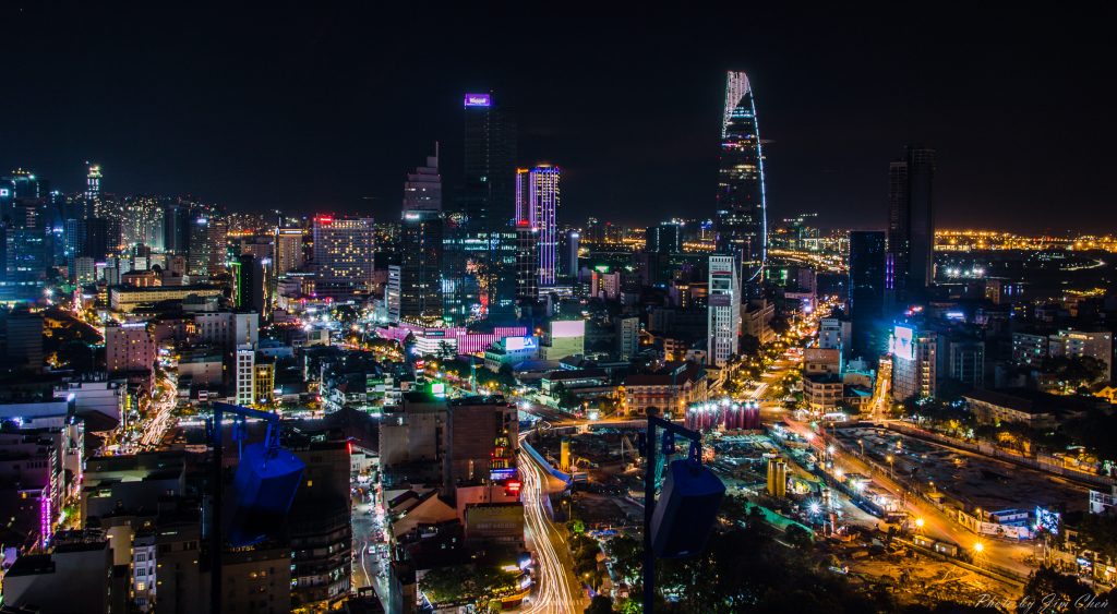 Ho Chi Minh City skyline.