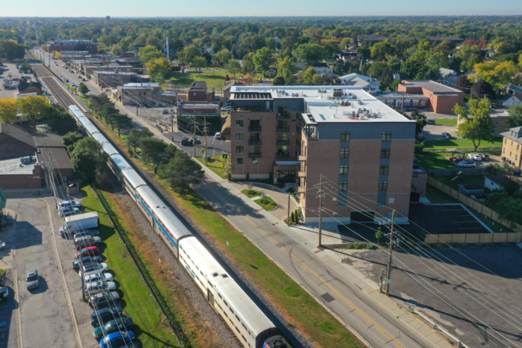 RTA-led TOD in the suburbs of Chicago.