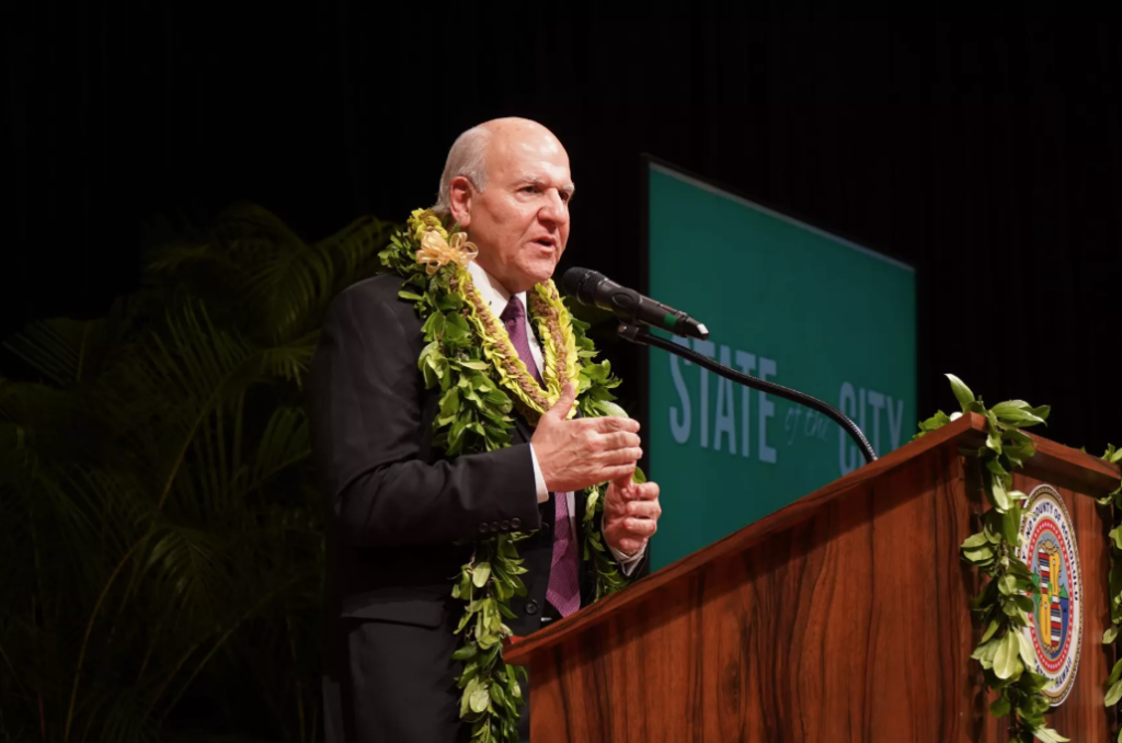 Mayor Blangiardi gives his State of the City address. 